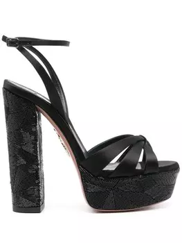 Декорированные босоножки Aquazzura, черный