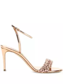 Декорированные босоножки Casadei, золотой