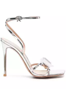 Декорированные босоножки Gianvito Rossi, серебяный