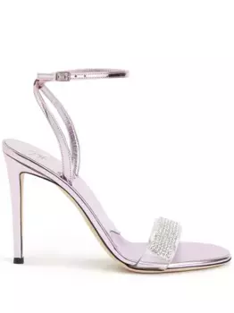 Декорированные босоножки Giuseppe Zanotti, розовый
