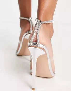 Декорированные босоножки на каблуке Simmi London с серебряным зеркалом