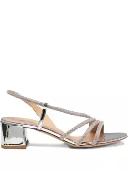 Декорированные босоножки с ремешком на пятке Ninalilou, серебяный
