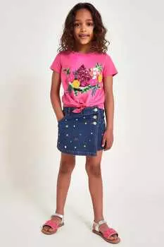 Декорированные джинсовые шорты Monsoon, синий