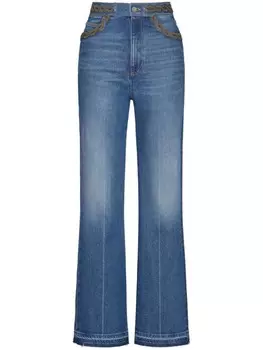 Декорированные джинсы bootcut Valentino Garavani, синий