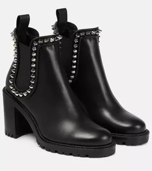 Декорированные кожаные ботильоны Capahuta Christian Louboutin, черный