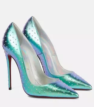 Декорированные кожаные туфли So Kate 120 Christian Louboutin, разноцветный