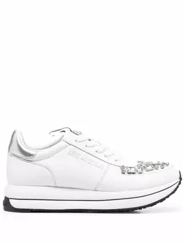 Декорированные кроссовки на шнуровке Love Moschino, белый