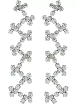 Декорированные серьги AREA, серебяный