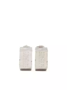 Декорированные серьги-кольца MM6 Maison Margiela, серебряный