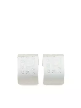 Декорированные серьги MM6 Maison Margiela, серебряный
