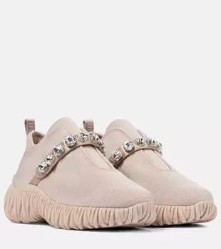 Декорированные слипоны Miu Miu, Nude