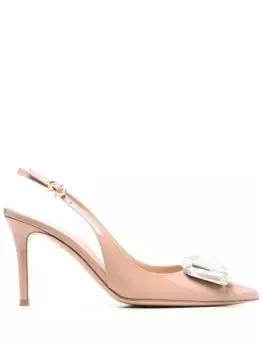 Декорированные туфли на шпильке Gianvito Rossi, нейтральный