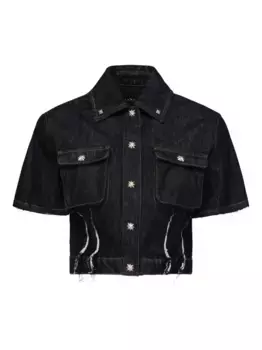 Декорированный джинсовый топ John Richmond, синий