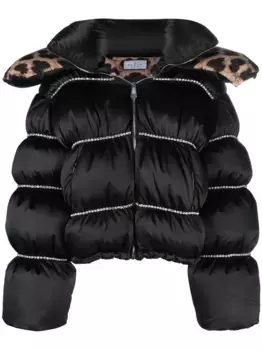 Декорированный пуховик оверсайз Flame Philipp Plein, черный