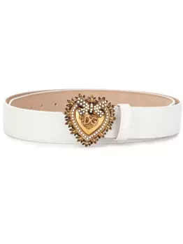 Декорированный ремень Devotion DOLCE & GABBANA, белый
