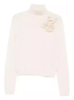 Декорированный свитер с высоким воротником ALLUDE, нейтральный