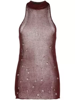 Декорированный топ без рукавов Durazzi Milano, красный