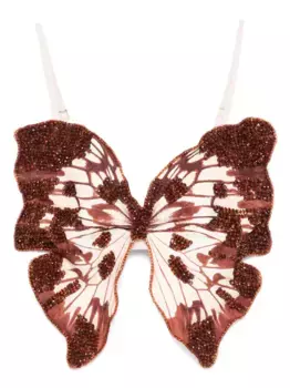 Декорированный топ PatBO, коричневый