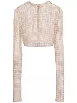 Декорированный топ Prada, нейтральный