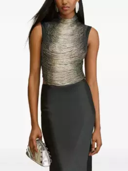 Декорированный топ Taraji без рукавов Cult Gaia, черный