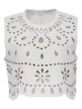 Декорированный топ Tavy с вырезами Alexis, белый