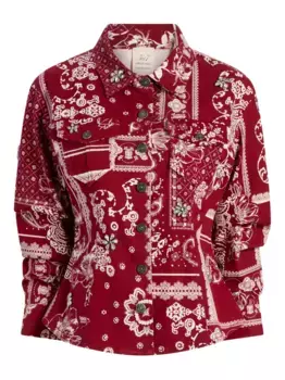 Декорированный жакет с принтом Cinq A Sept, красный