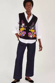 Декорированный жилет Monsoon, черный