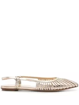 Del Carlo балетки Lisi с эффектом металлик, золотистый