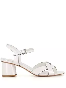 Del Carlo сандалии из кожи Ben 55 мм, белый