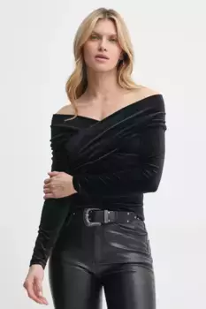 ДЕЛЬТА бархатная рубашка AllSaints, черный