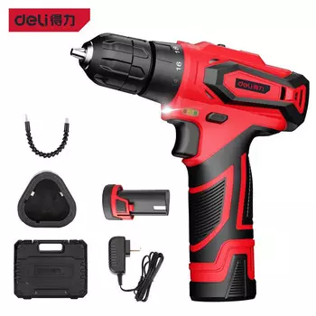 DeLI12V перезаряжаемая литиевая электрическая дрель, передняя и задняя ручная электрическая дрель, литиевая батарея, электрическая ручная пистолетная дрель, электрическая отвертка DL6261G