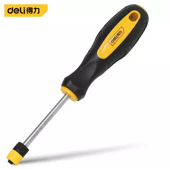 Deli 3-х предметная шлицевая отвертка с магнитной катушкой S26*100 отвертка DL6561001