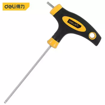 Deli 5-шт матовый Т-образный шаровой головкой шестигранный Ключ шестигранный на 5 мм с резиновой ручкой Ключ шестигранный DL2274