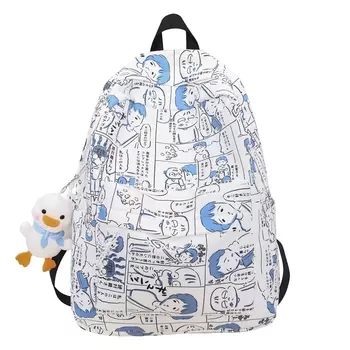 Deli Bear Нейлоновый рюкзак, стандартный, унисекс, граффити, белый/в стиле комиксов 1/в стиле комиксов 2