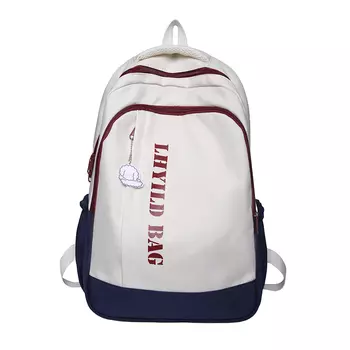 Deli Bear Нейлоновый рюкзак унисекс, обычный, белый и синий/желтый/коричневый/черный