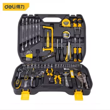 Deli бытовой многофункциональный набор инструментов для ремонта автомобилей, комплексный ящик для экстренных инструментов, набор из 79 предметов DELI1079