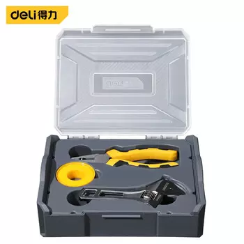 Deli Deli Набор инструментов для труб Многофункциональная фурнитура для ремонта дома Ящик для инструментов Набор из 3 предметов DL1001-3J
