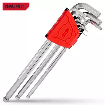 Deli Deli специальный набор шестигранных ключей с длинной шаровой головкой из легированной стали L-образный шестигранный 9 шт./компл. DL2270