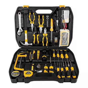 Deli Deli Tools Черный набор инструментов для комплексного обслуживания телекоммуникаций, 42 предмета Набор инструментов DL1042