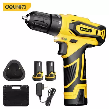 Deli Deli Tools Литиевая электрическая дрель-DL6262-12V/25N.m/1500mah Dual Electric