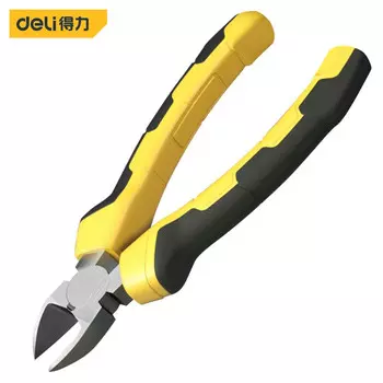 Deli, диагональные плоскогубцы из высокоуглеродистой стали, ПВХ, двухцветная ручка, диагональные плоскогубцы, кусачки для электрика, 7 дюймов, DL0202
