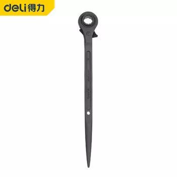Deli DL4189 Ключ с остроконечной трещоткой, двусторонний торцовый ключ, остроконечный лом двойного назначения, 22x24 мм