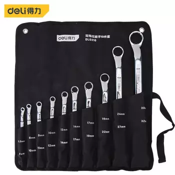 Deli, набор из 10 зеркальных двойных ключей Torx, двусторонний ключ Torx 5,5–32 мм, набор зеркальных ключей из хромованадиевой стали DL0210 по индивидуальному заказу