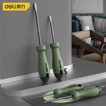Deli National Home Home Series Отвертка Набор отверток Инструменты для ремонта Набор из 4 предметов Qingya Green HT1004L