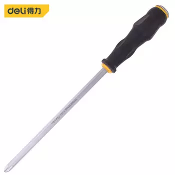 Deli PH3 * 200 мм отвертка с крестовой резиновой пластиковой ручкой и конусом DL627008
