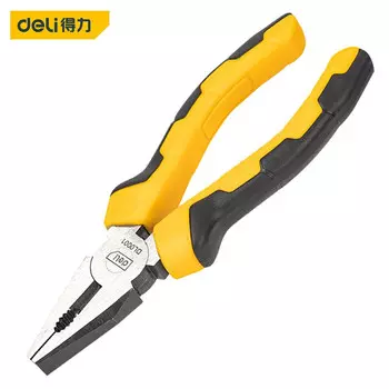 Deli плоскогубцы из высокоуглеродистой стали с резиновой ручкой, тиски, плоскогубцы, кусачки, 6 дюймов, DL0001
