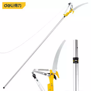 Deli SK5 выдвижные высотные ножницы со стальным лезвием DL580512 ножницы с высокими ветвями 410 см, четыре шкива