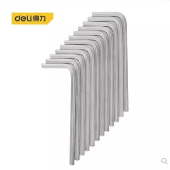 Deli стандартный шестигранный ключ с плоской головкой L-образный шестигранный ключ отвертка шестигранный гаечный ключ 6 мм DELI3006 20 шт.