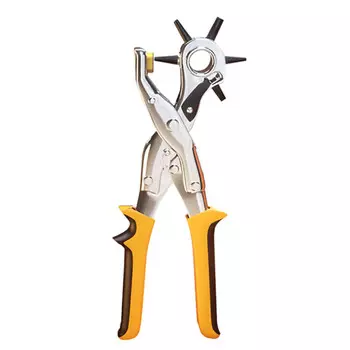 Deli сверхмощные трудосберегающие плоскогубцы для дырокола для ремней, дырокол для кожаных изделий, 9 дюймов, 3 круглых отверстия, 2 плоских отверстия, 1 овальное отверстие DL0400