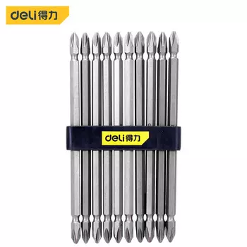 Deli Tools крестовая пневматическая отвертка с двойной головкой PH2x150 мм, десять штук на карту DL6907